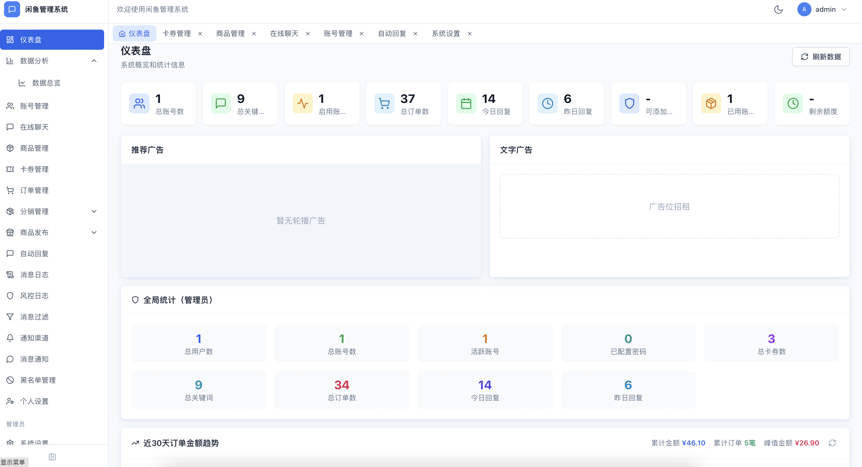 闲鱼自动发货系统多商户版